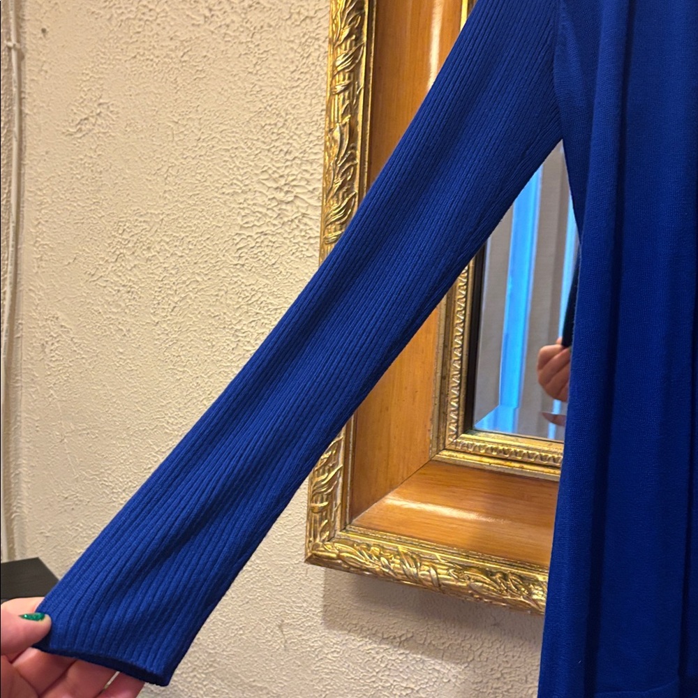 Liz Claiborne Royal Blue Open Front Cardigan - Size M - Picture 2 of 4